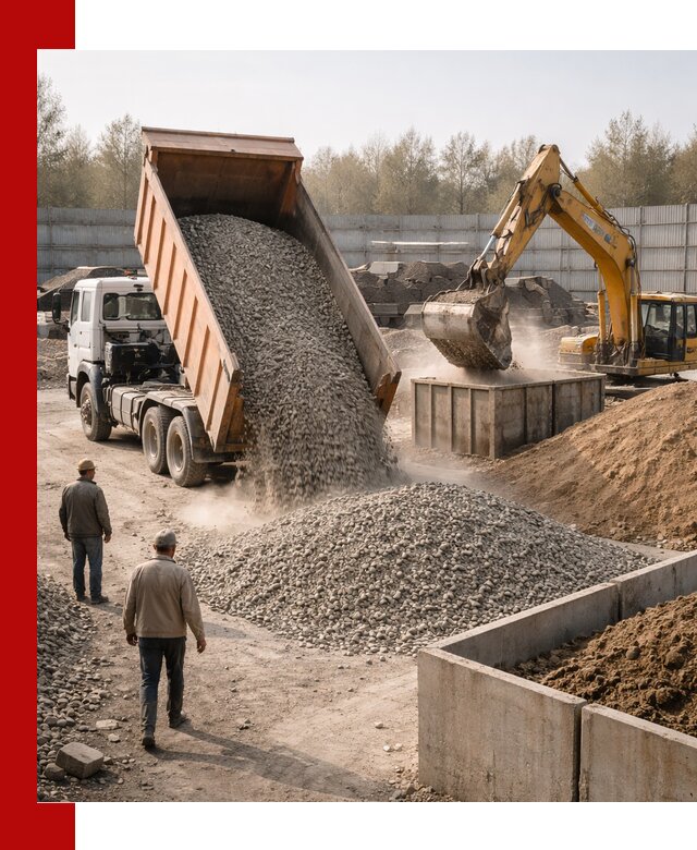 Доставка нерудных материалов с погрузкой и разгрузкой в Приморско-Ахтарске