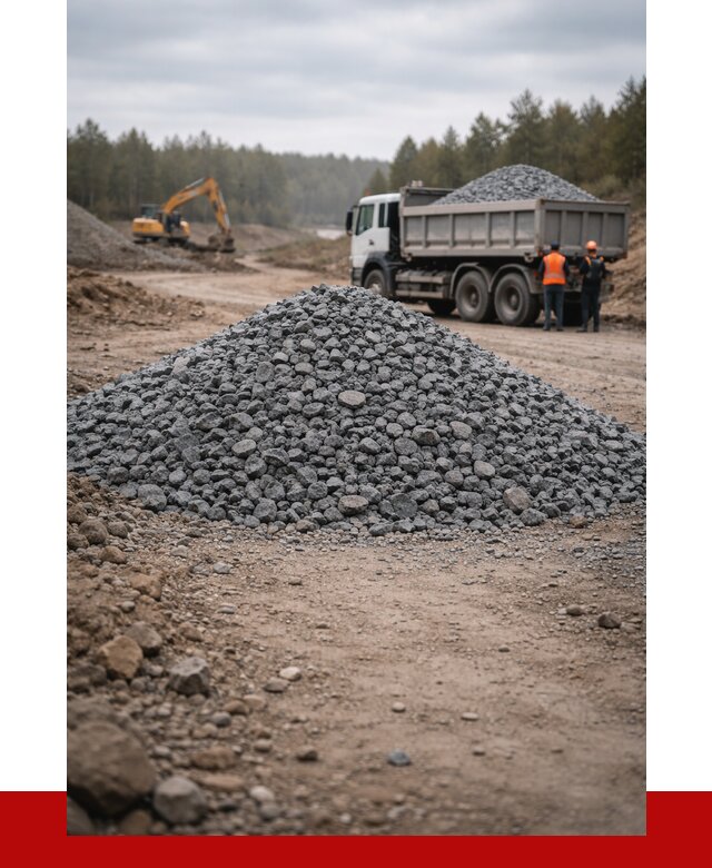 Щебень габбро диабаз фракция 40-70 в Приморско-Ахтарске от 2230 р-ПРОНЕРУДПрр