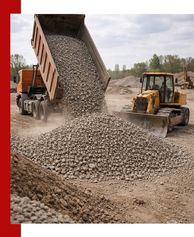 Доставка гравийного щебня фракции 40-70 в Приморско-Ахтарске