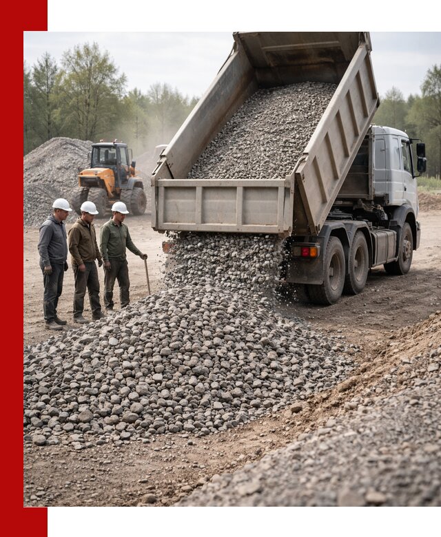 Доставка гравийного щебня фракции 70-120 в Приморско-Ахтарске
