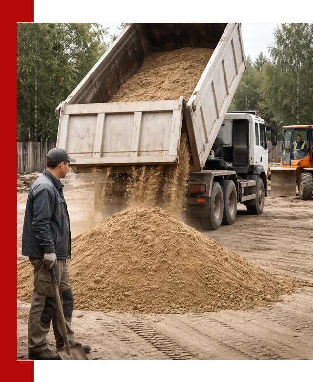 Доставка и продажа песка с разгрузкой в Приморско-Ахтарске