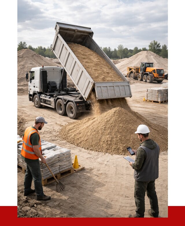 Карьерный песок с доставкой в Приморско-Ахтарске от 3650 р. ПРОНЕРУДПрр