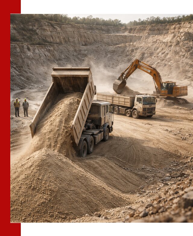 Карьерный песок навалом с доставкой в Приморско-Ахтарске