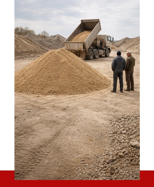 Карьерный песок крупнозернистый в Приморско-Ахтарске от 8617 р | ПРОНЕРУДПрр