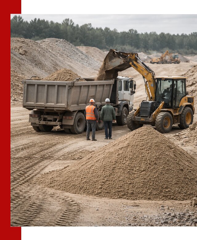 Карьерный среднезернистый песок с доставкой в Приморско-Ахтарске