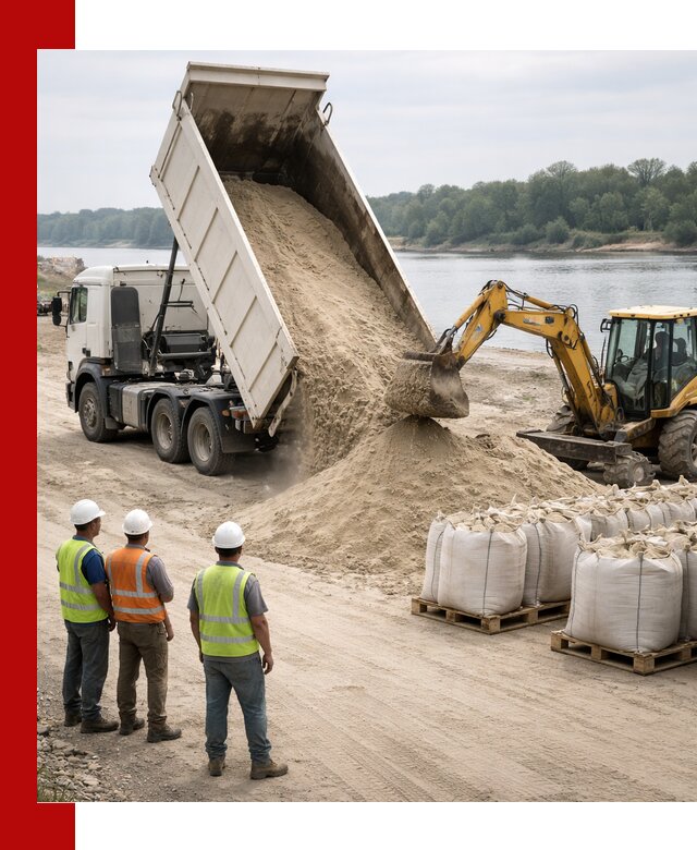 Доставка речного песка в Приморско-Ахтарске самосвалами и погрузкой