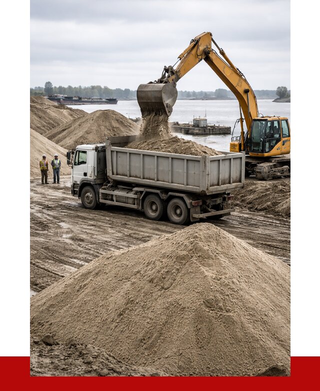 Купить речной песок навалом в Приморско-Ахтарске от 1825 р., ПРОНЕРУДПрр