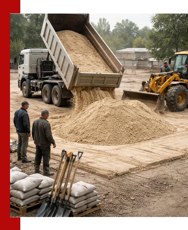 Доставка мытого песка в Приморско-Ахтарске с самосвалами по выгодной цене