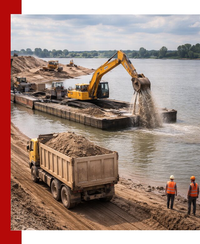 Намывной песок с доставкой в Приморско-Ахтарске оптом и в розницу