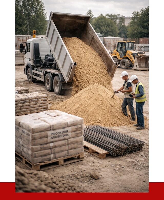 Песок для бетона в Приморско-Ахтарске от 2535 р. с доставкой, ПРОНЕРУДПрр