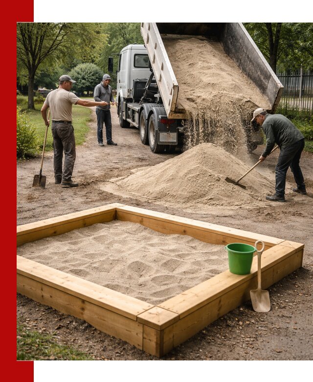 Песок для песочницы с доставкой в Приморско-Ахтарске недорого и чистый