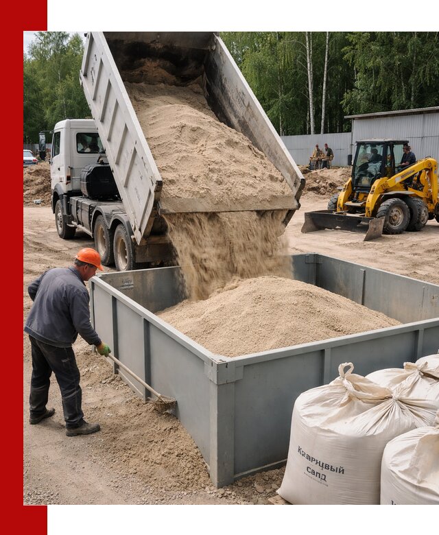 Кварцевый песок для фильтра в Приморско-Ахтарске — доставка и качество