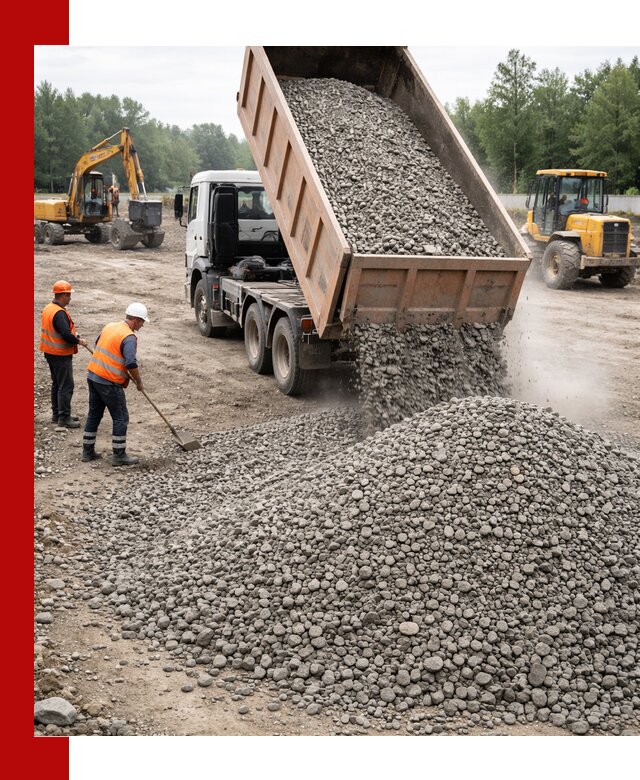 Доставка гравия фракции 40-70 в Приморско-Ахтарске оптом и в розницу