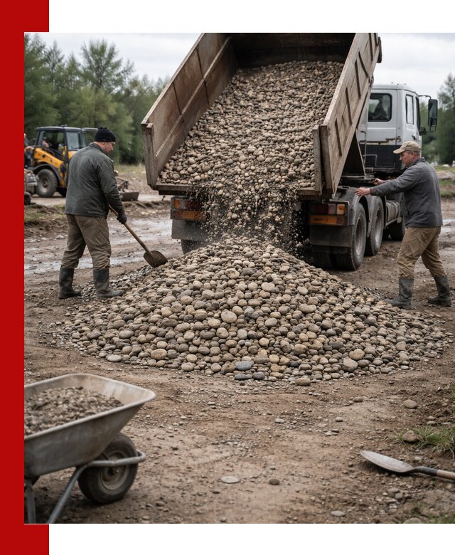 Доставка гальки речной оптом и в розницу в Приморско-Ахтарске