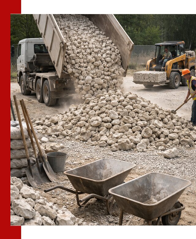 Доставка и продажа бутового известнякового камня в Приморско-Ахтарске