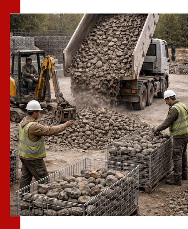 Камень для габионов фракция 100–201 в Приморско-Ахтарске