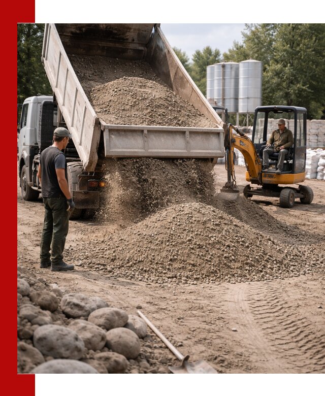 Доставка ПГС С3 в Приморско-Ахтарске самосвалами и миксерами