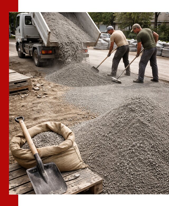 Отсев для тротуарной плитки в Приморско-Ахтарске — доставка и укладка