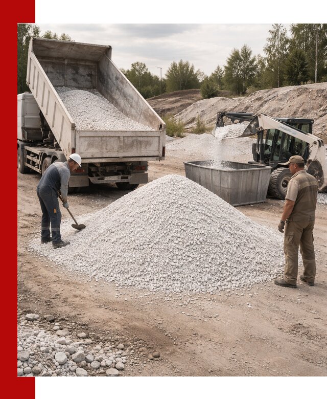 Доставка и продажа белой мраморной крошки в Приморско-Ахтарске