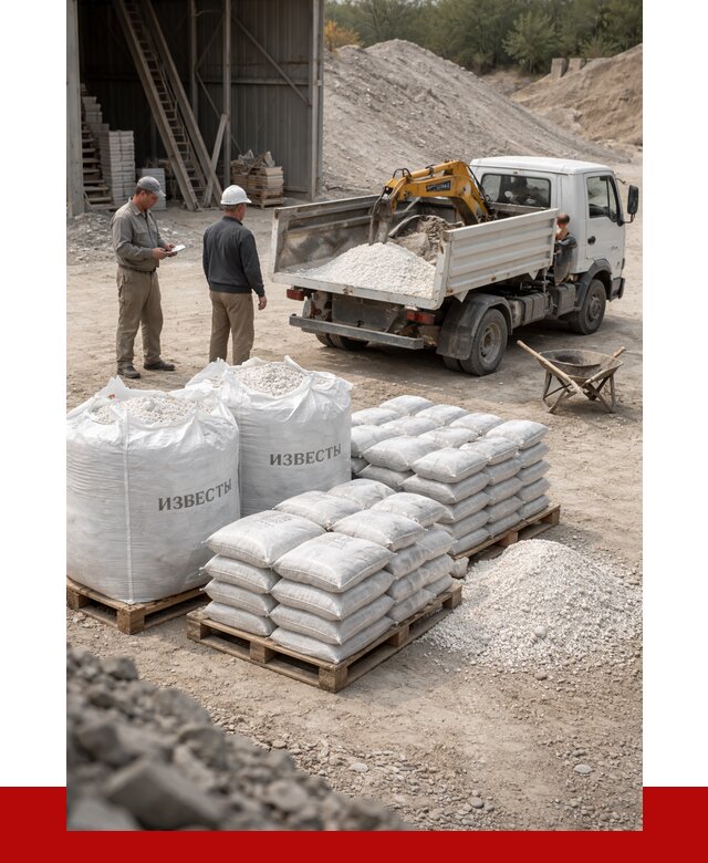Известь строительная в Приморско-Ахтарске с доставкой от 4258 р. | ПРОНЕРУДПрр