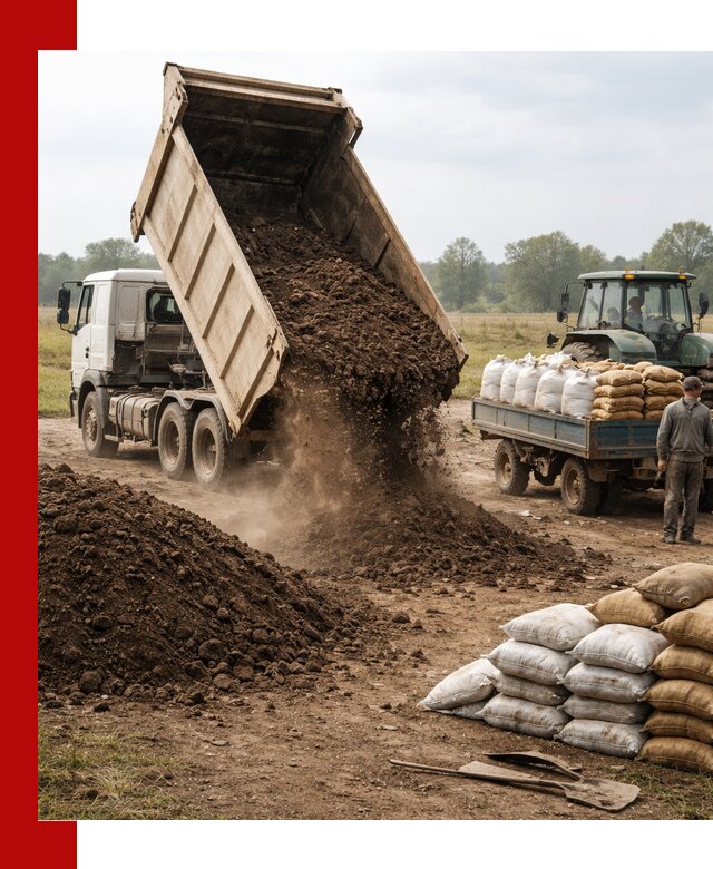 Доставка грунта и удобрений оптом в Приморско-Ахтарске для сельхоз и строительства