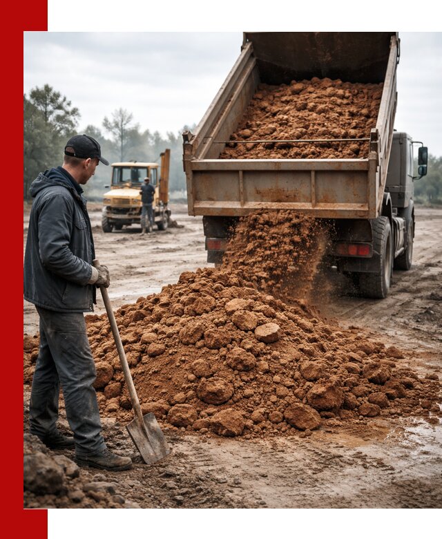 Глина для засыпки в Приморско-Ахтарске с доставкой самосвалами