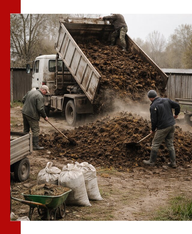 Доставка коровьего навоза самосвалом в Приморско-Ахтарске