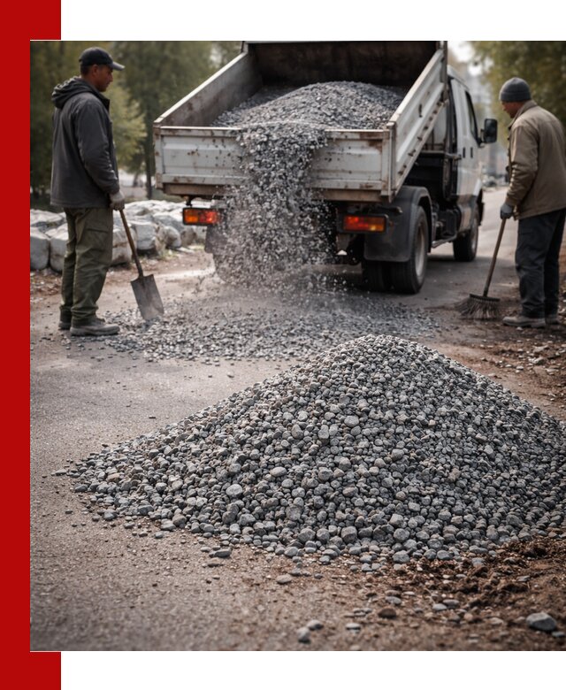 Гранитная крошка для посыпки дорог и тротуаров в Приморско-Ахтарске