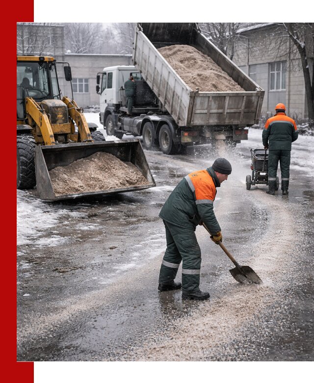 Реагент против гололеда с доставкой и нанесением в Приморско-Ахтарске