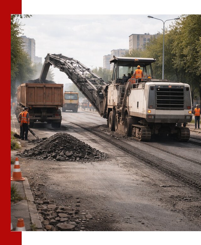 Фрезерованный асфальт в Приморско-Ахтарске — удаление и вывоз старого покрытия