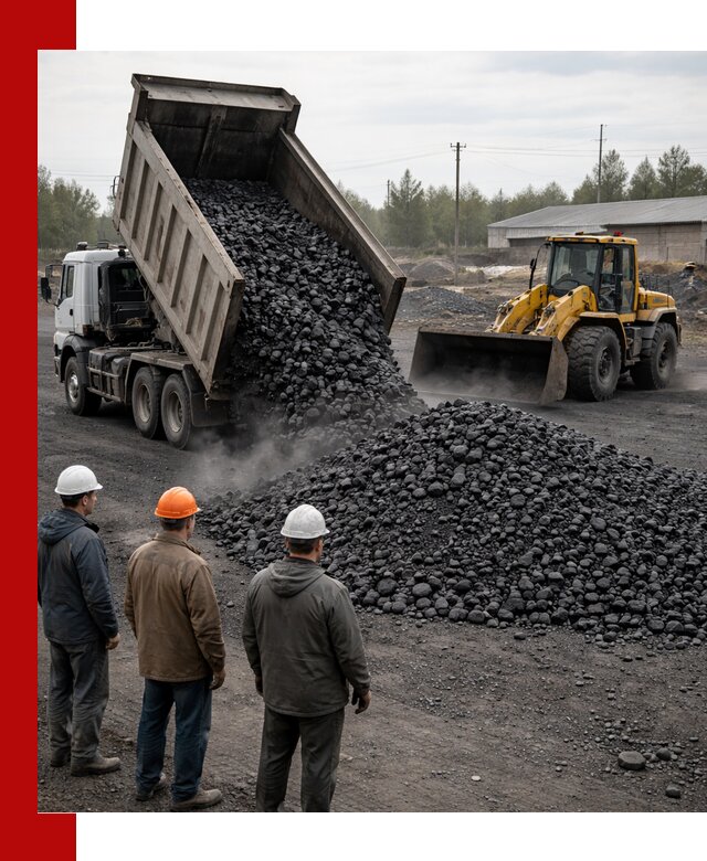 Доставка угля антрацита в Приморско-Ахтарске с самосвалами и погрузкой