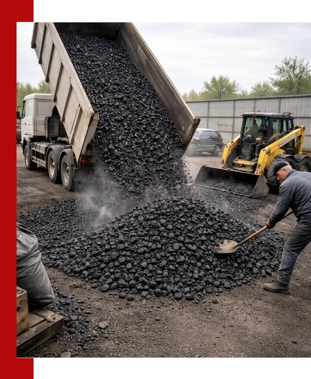 Доставка угля орех в Приморско-Ахтарске оптом и в розницу