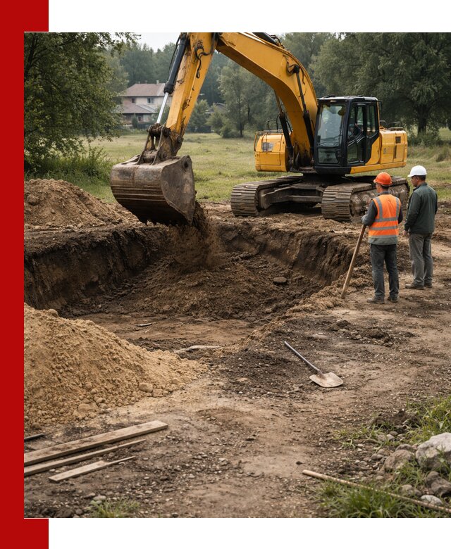 Рытье котлована под фундамент в Приморско-Ахтарске (быстро и недорого)