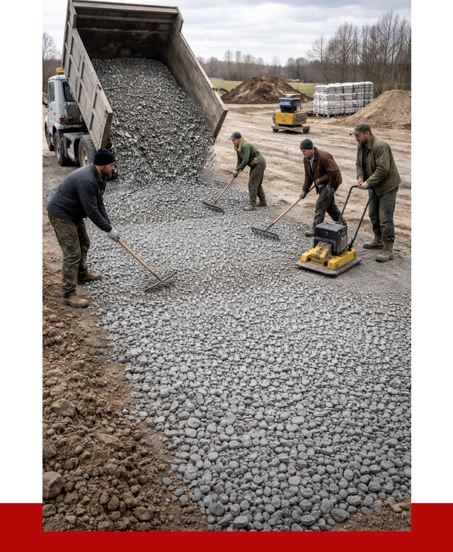 Устройство щебеночной подушки в Приморско-Ахтарске от 4562 р. ПРОНЕРУДПрр